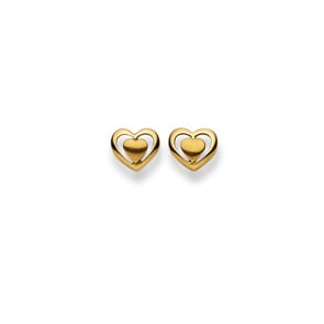 Ohrstecker 750/18 K Gelbgold, Herz