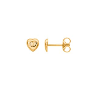 Ohrstecker 750/18 K Gelbgold, Herz