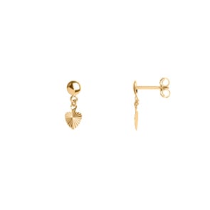 Ohrstecker 750/18 K Gelbgold, Herz