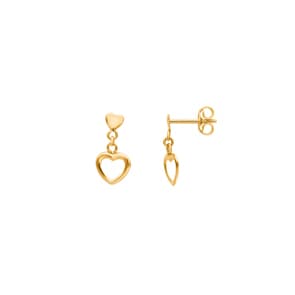 Ohrstecker 750/18 K Gelbgold, Herzen