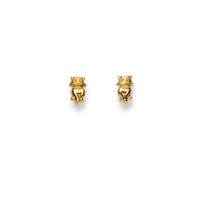Ohrstecker 750/18 K Gelbgold, Katze