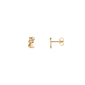 Ohrstecker 750/18 K Gelbgold, Katzen