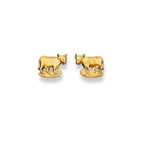 Ohrstecker 750/18 K Gelbgold, Kuh