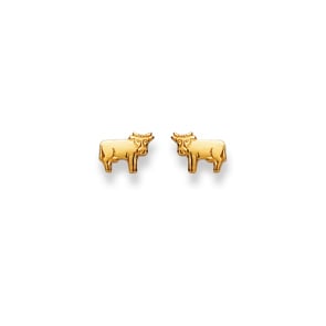 Ohrstecker 750/18 K Gelbgold, Kuh