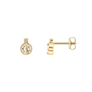 Ohrstecker 750/18 K Gelbgold mit Citrin & Zirkonia