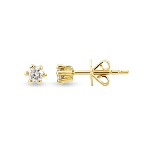 Ohrstecker 750/18 K Gelbgold mit Diamant 0.21 ct H/si