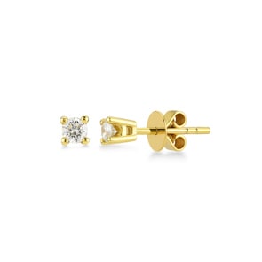 Ohrstecker 750/18 K Gelbgold mit Diamant 0.20 ct H/si