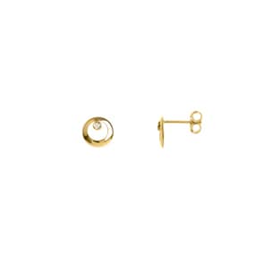 Ohrstecker 750/18 K Gelbgold mit Diamanten 0.01ct. H/p1
