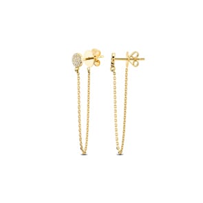 Ohrstecker 750/18 K Gelbgold mit Diamanten 0.11 ct H/si by CHRISTIAN