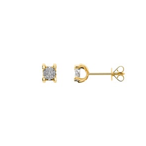 Ohrstecker 750/18 K Gelbgold mit Diamanten 0.11 ct H/si