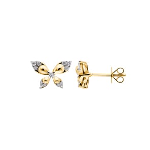 Ohrstecker 750/18 K Gelbgold mit Diamanten 0.16 ct H/si