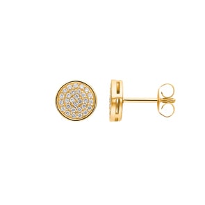 Ohrstecker 750/18 K Gelbgold mit Diamanten 0.20 ct H/si