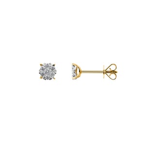 Ohrstecker 750/18 K Gelbgold mit Diamanten 0.25 ct H/si