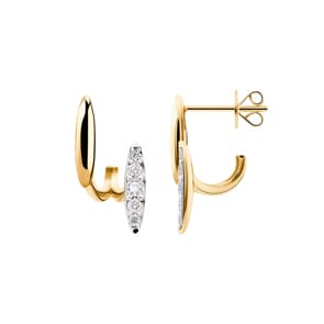 Ohrstecker 750/18 K Gelbgold mit Diamanten 0.26 ct H/si
