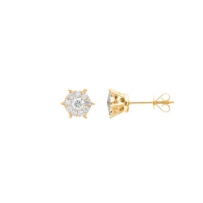 Ohrstecker 750/18 K Gelbgold mit Diamanten 0.39 ct H/si