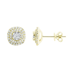 Ohrstecker 750/18 K Gelbgold mit Diamanten 0.50ct H/si