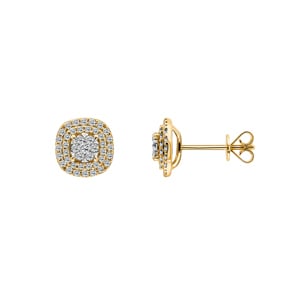 Ohrstecker 750/18 K Gelbgold mit Diamanten 0.50ct H/si