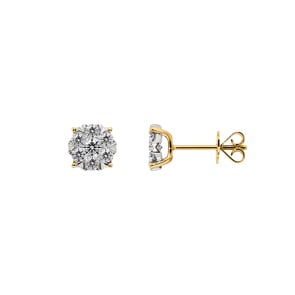 Ohrstecker 750/18 K Gelbgold mit Diamanten 0.66 ct H/si