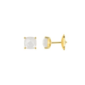 Ohrstecker 750/18 K Gelbgold mit Mondstein