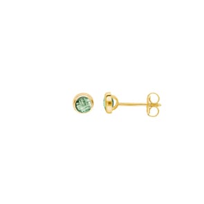 Ohrstecker 750/18 K Gelbgold mit Peridot