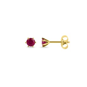 Ohrstecker 750/18 K Gelbgold mit Rubin