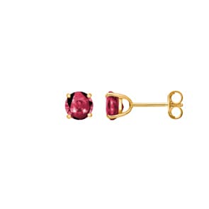 Ohrstecker 750/18 K Gelbgold mit Rubin Ø 5mm