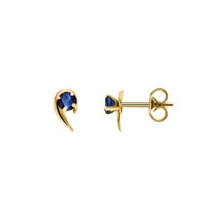 Ohrstecker 750/18 K Gelbgold mit Saphir