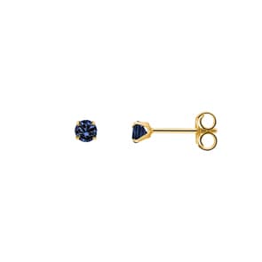 Ohrstecker 750/18 K Gelbgold mit Saphir Ø 3mm