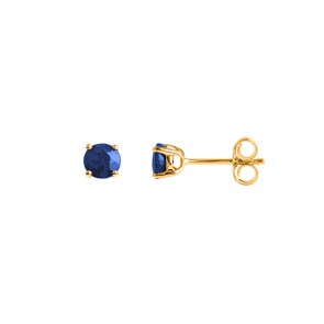 Ohrstecker 750/18 K Gelbgold mit Saphir Ø 5mm