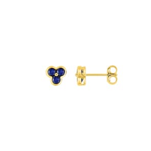 Ohrstecker 750/18 K Gelbgold mit Saphiren