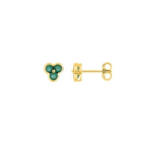 Ohrstecker 750/18 K Gelbgold mit Smaragden