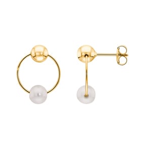 Ohrstecker 750/18 K Gelbgold mit Süsswasserzuchtperlen