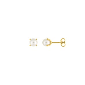 Ohrstecker 750/18 K Gelbgold mit Süsswasserzuchtperlen 5.0mm