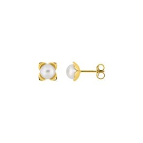 Ohrstecker 750/18 K Gelbgold mit Süsswasserzuchtperlen 5.0mm
