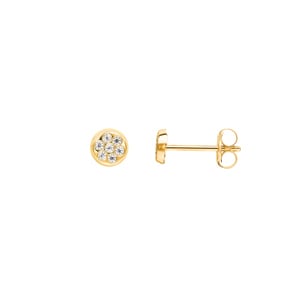 Ohrstecker 750/18 K Gelbgold mit Zirkonia