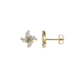 Ohrstecker 750/18 K Gelbgold mit Zirkonia