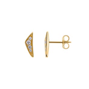 Ohrstecker 750/18 K Gelbgold mit Zirkonia