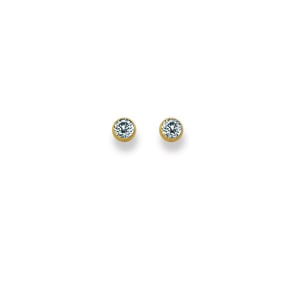Ohrstecker 750/18 K Gelbgold Ø 4.0mm mit Zirkonia