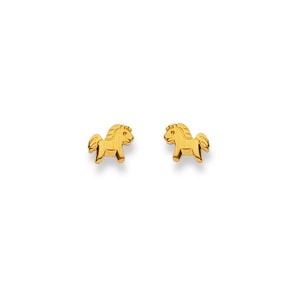 Ohrstecker 750/18 K Gelbgold, Pferd