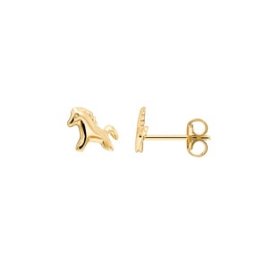 Ohrstecker 750/18 K Gelbgold, Pferd