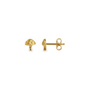 Ohrstecker 750/18 K Gelbgold, Pilz