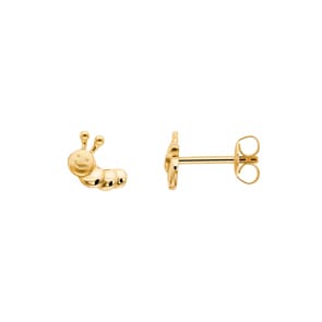 Ohrstecker 750/18 K Gelbgold, Raupe