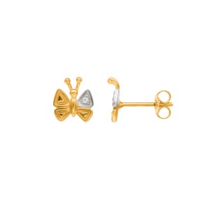 Ohrstecker 750/18 K Gelbgold, Schmetterling