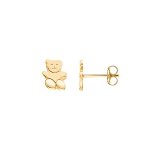 Ohrstecker 750/18 K Gelbgold, Teddybär