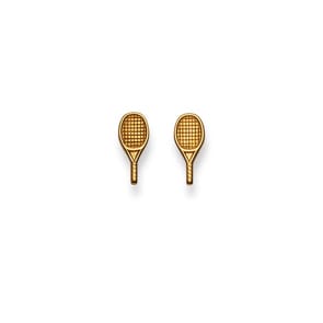 Ohrstecker 750/18 K Gelbgold, Tennisschläger