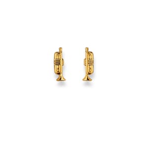 Ohrstecker 750/18 K  Gelbgold, Trompete
