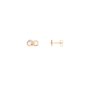 Ohrstecker 750/18 K Rosé-/Weissgold mit Diamanten 0.01ct. H/p1