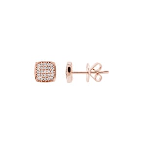 Ohrstecker 750/18 K Roségold mit Diamanten 0.11 ct H/si