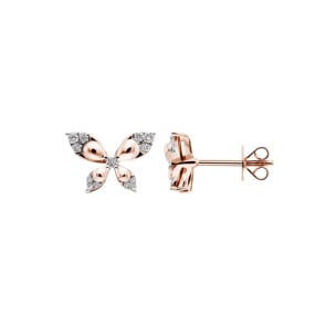 Ohrstecker 750/18 K Roségold mit Diamanten 0.16 ct H/si