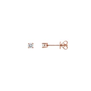 Ohrstecker 750/18 K Roségold mit Diamanten 0.16ct H/si